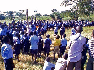 Netball game in Uganda
