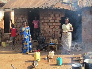 A Uganda family at home
